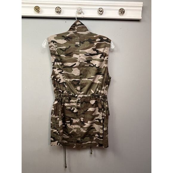Angel Kiss Camo Utility Vest Womens medium Green Full zip Pockets‎ - Picture 2 of 10